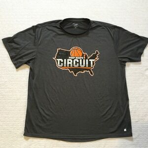 Eastbay Prep Hoops Circuit Basketball Graphic T Shirt Men's‎ 2XL Charcoal Gray